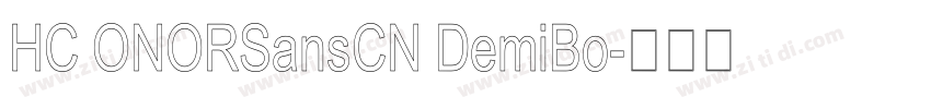 HC ONORSansCN DemiBo字体转换